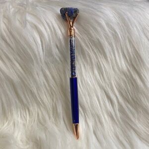 Rose Gold and Lapis Lazu Gemstone Pen